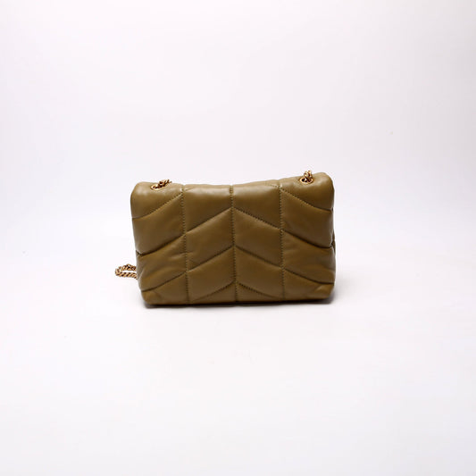 Saint Laurent LouLou Toy Puffer 620333 Green Bag