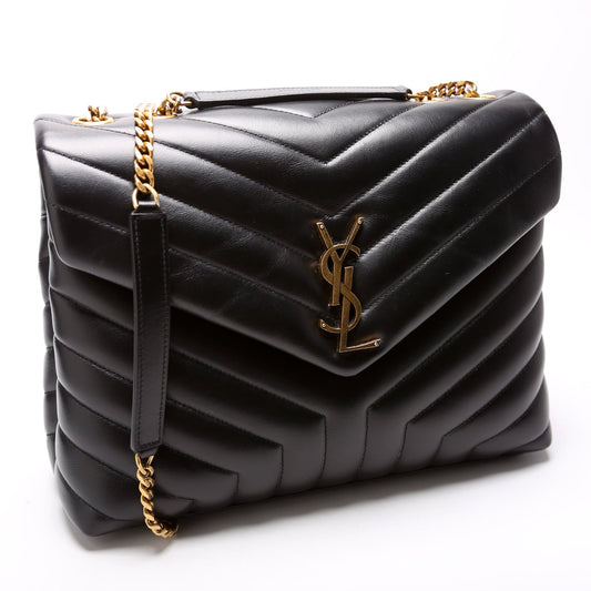 Saint Laurent LouLou Medium Quilted 574946 Black Bag