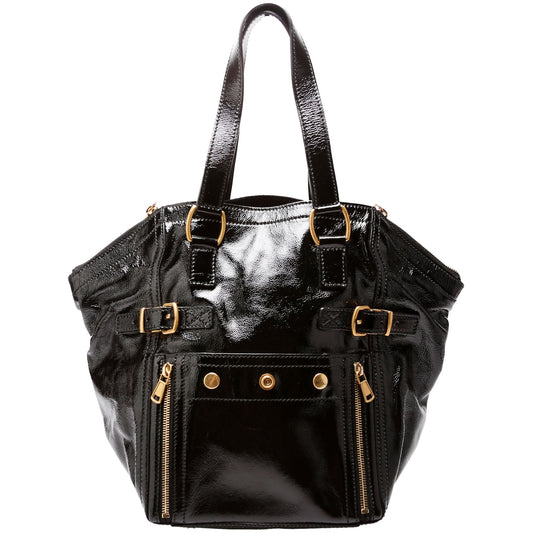 Saint Laurent 175884 Downtown Patent Leather Tote Black Bag