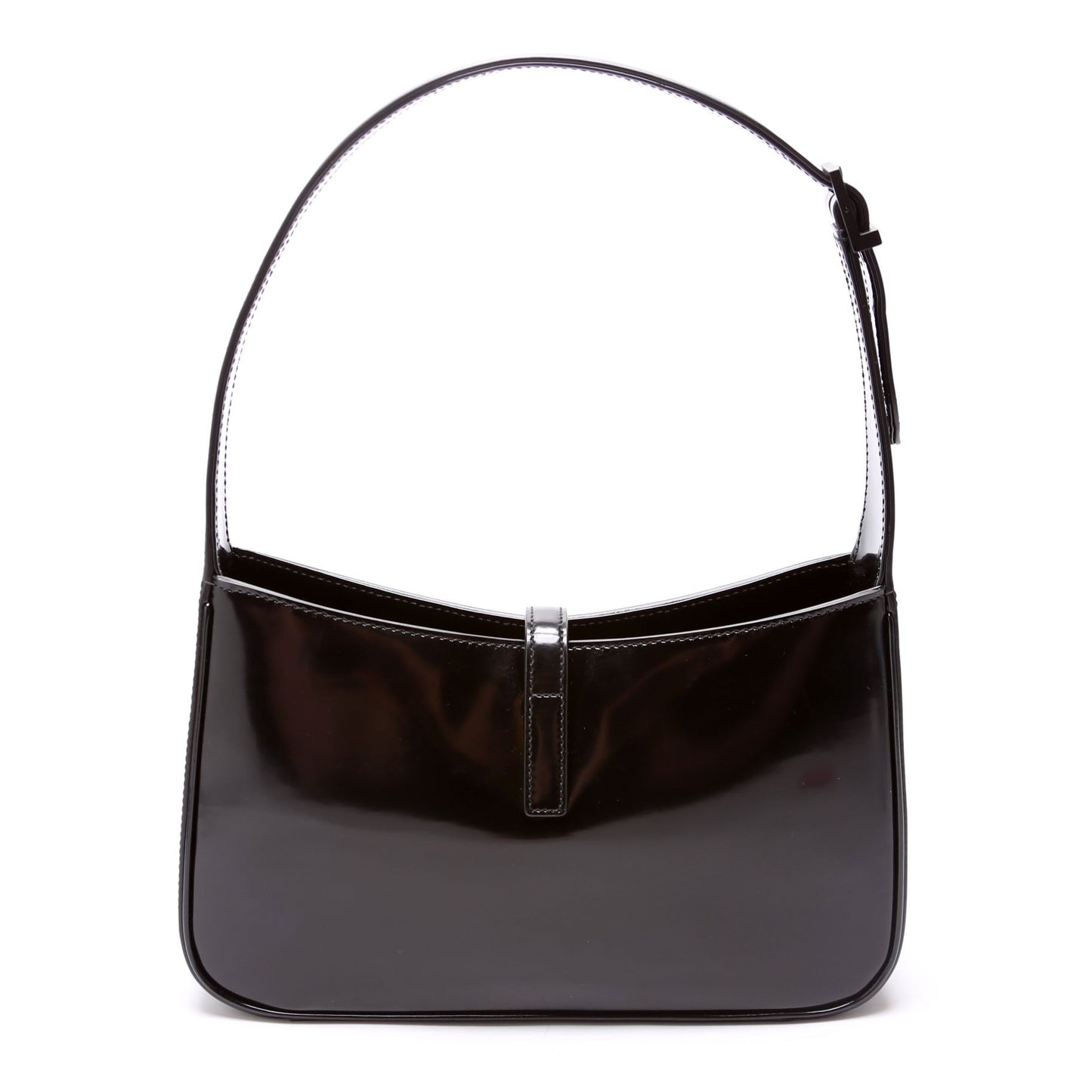 Saint Laurent 657228 Le A 7 Hobo Monochrome Patent Black Bag
