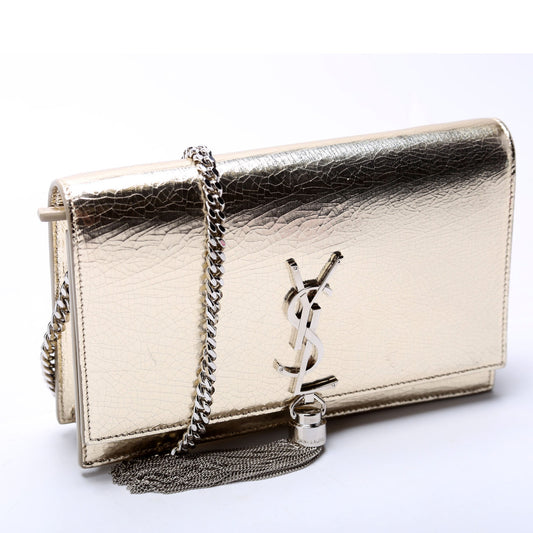 Saint Laurent Kate Tassel Chain Wallet 452159 Gold Bag