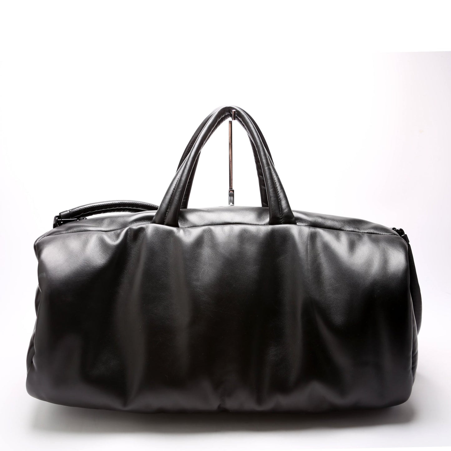 Saint Laurent Lambskin Debossed Logo Duffle Large 797640 Black Bag