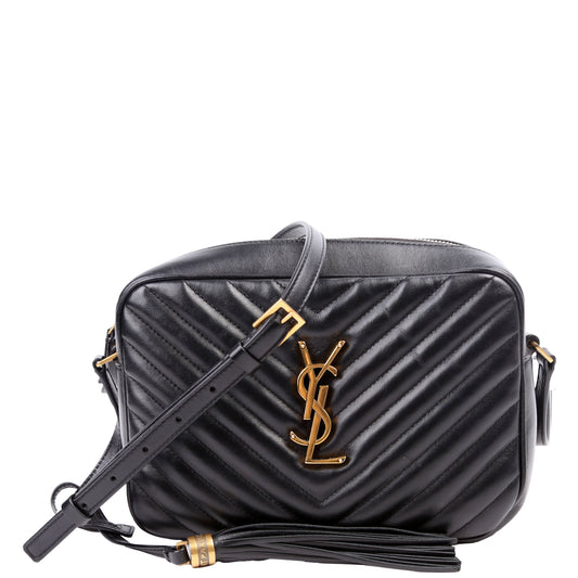Saint Laurent Lou Camera Quilted 612544 Black Bag