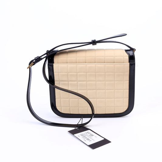 Saint Laurent 733704 Solferino Medium Nubuck Beige/Black Bag