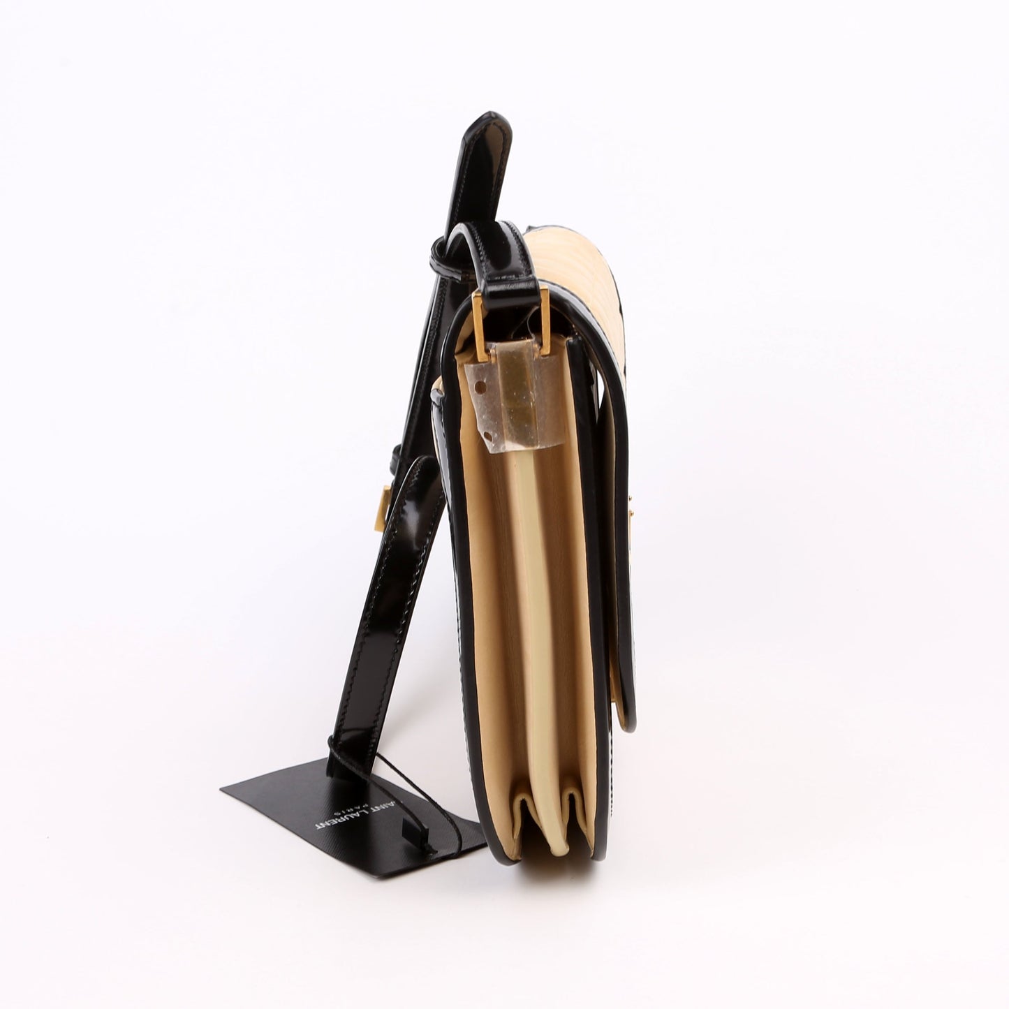 Saint Laurent 733704 Solferino Medium Nubuck Beige/Black Bag