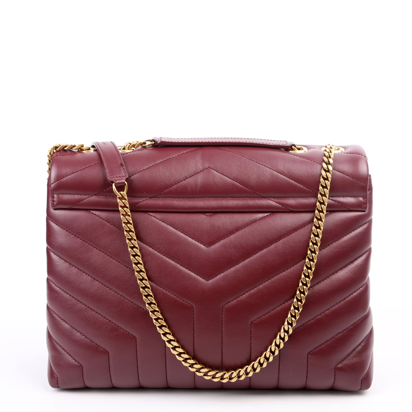 Saint Laurent Loulou Medium Quilted 574946 Burgundy Bag
