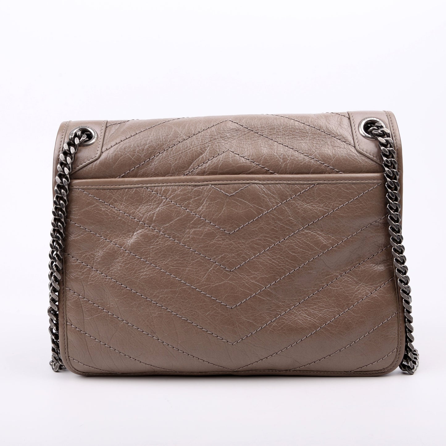 Saint Laurent Niki medium Crinkle Leather Taupe Bag