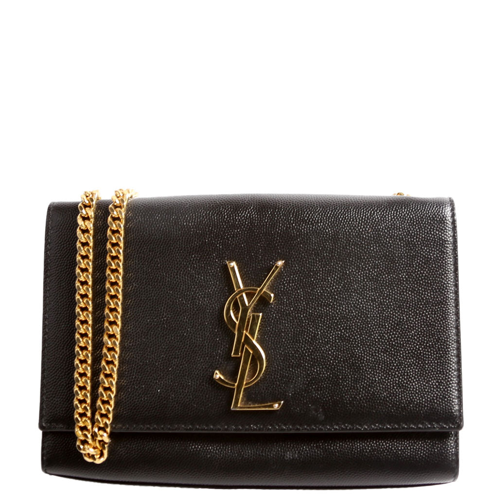Saint Laurent Kate Satchel Grain De Poudre Small 469390 Black Bag