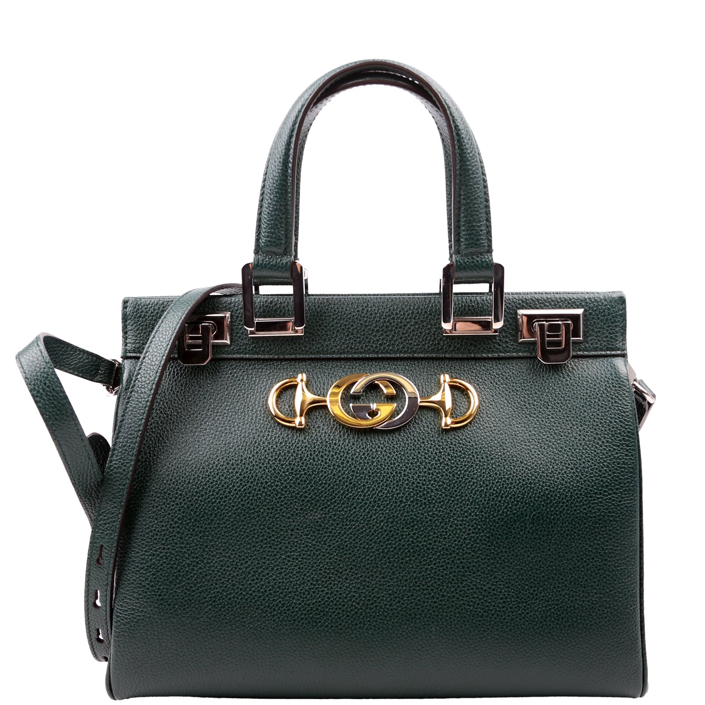 Gucci 569712 Zumi Top Handle Small Green Bag