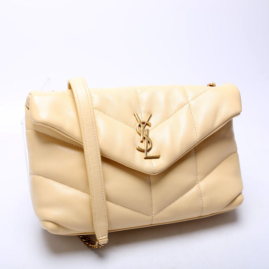 Saint Laurent Loulou Toy Puffer 620333 Cream Bag
