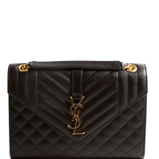 Saint Laurent Envelope Small Triquilt 600195 Black Bag