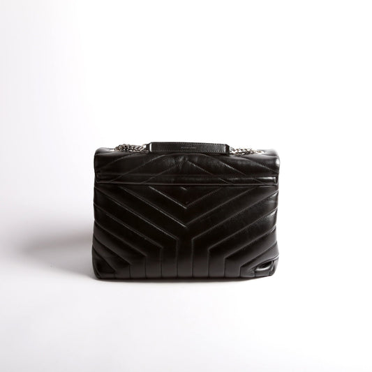 Saint Laurent LouLou Satchel Medium 487216 Black Bag