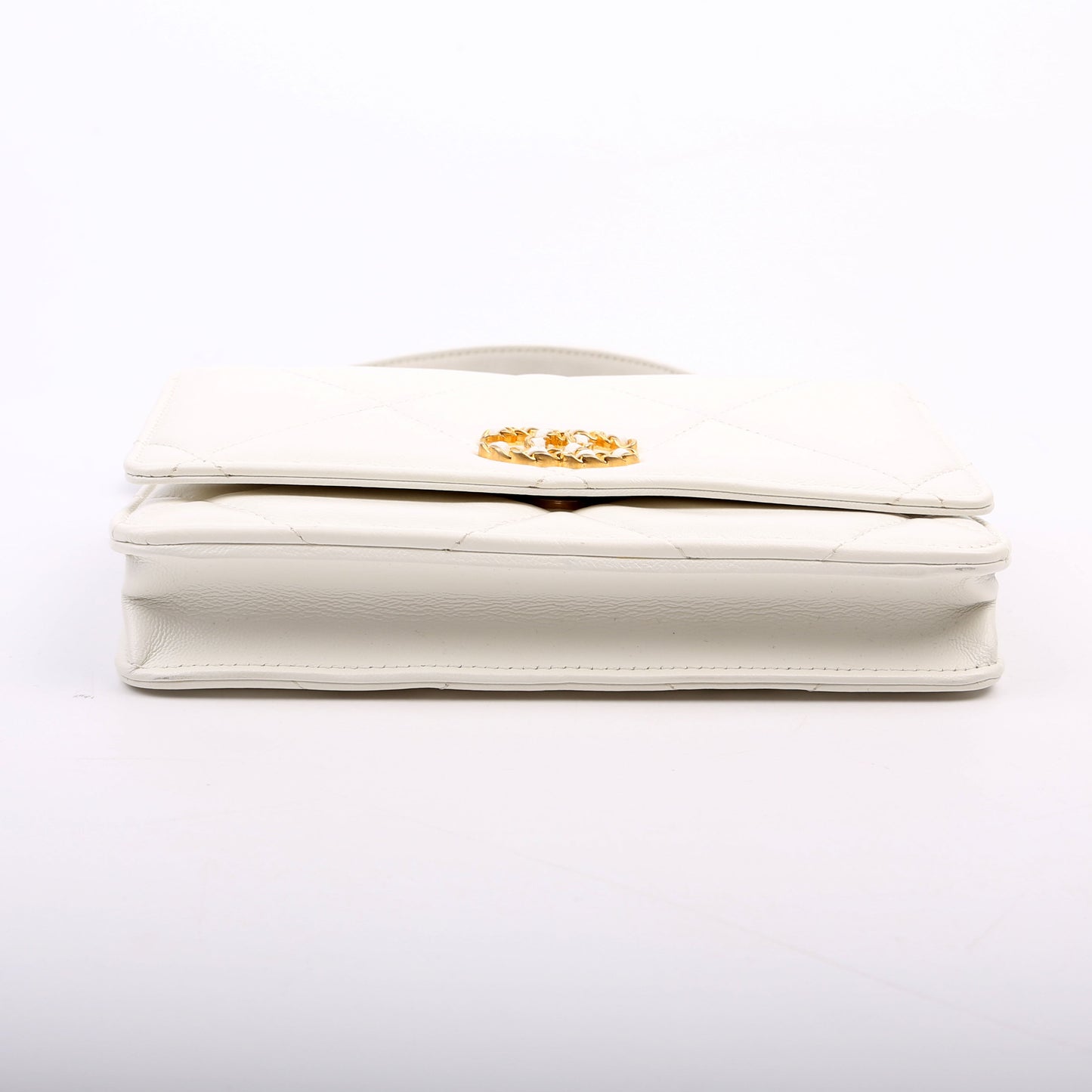 Chanel 19 WOC Quilted Lambskin 30M White Bag