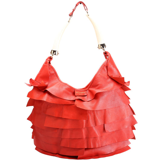 Saint Laurent Saint Tropez Hobo Red Bag