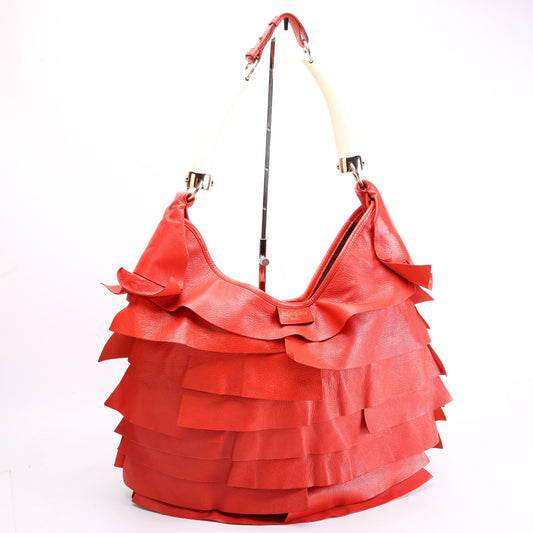 Saint Laurent Saint Tropez Hobo Red Bag