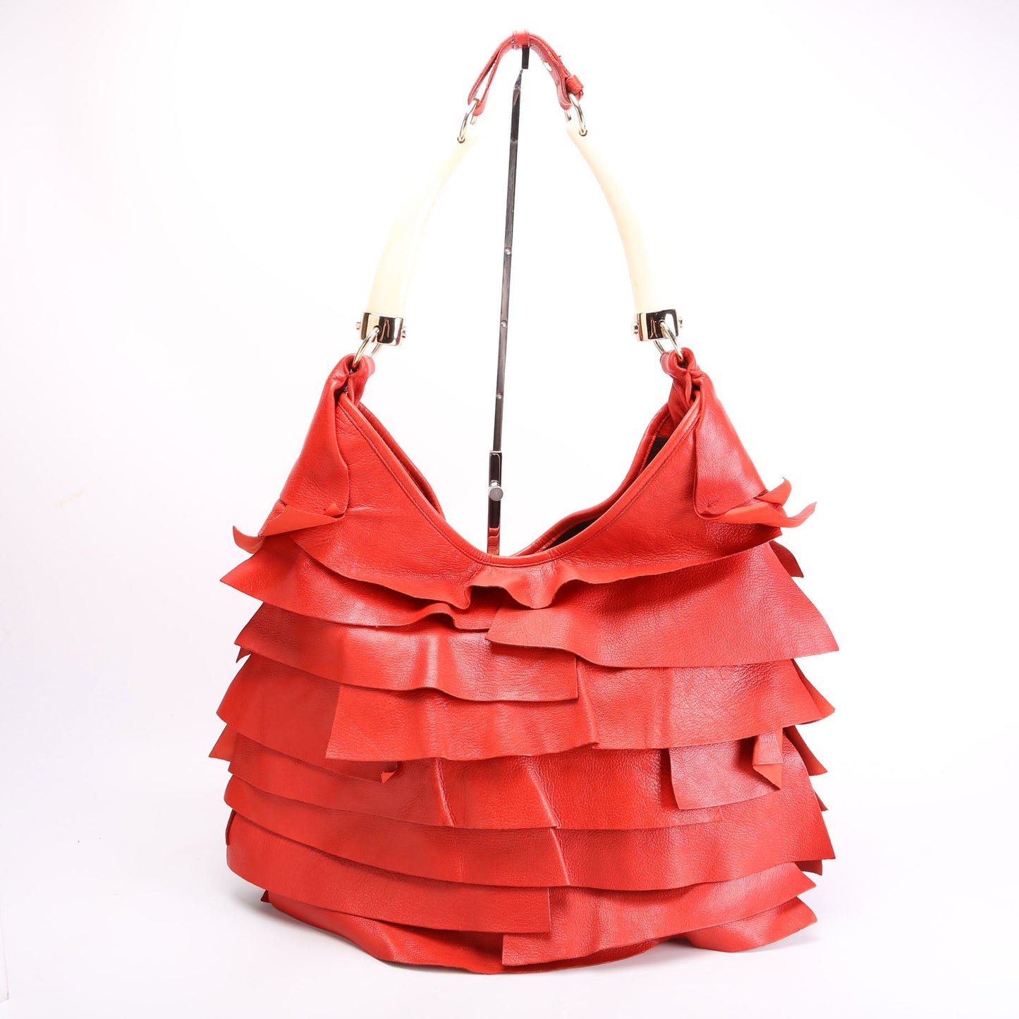 Saint Laurent Saint Tropez Hobo Red Bag