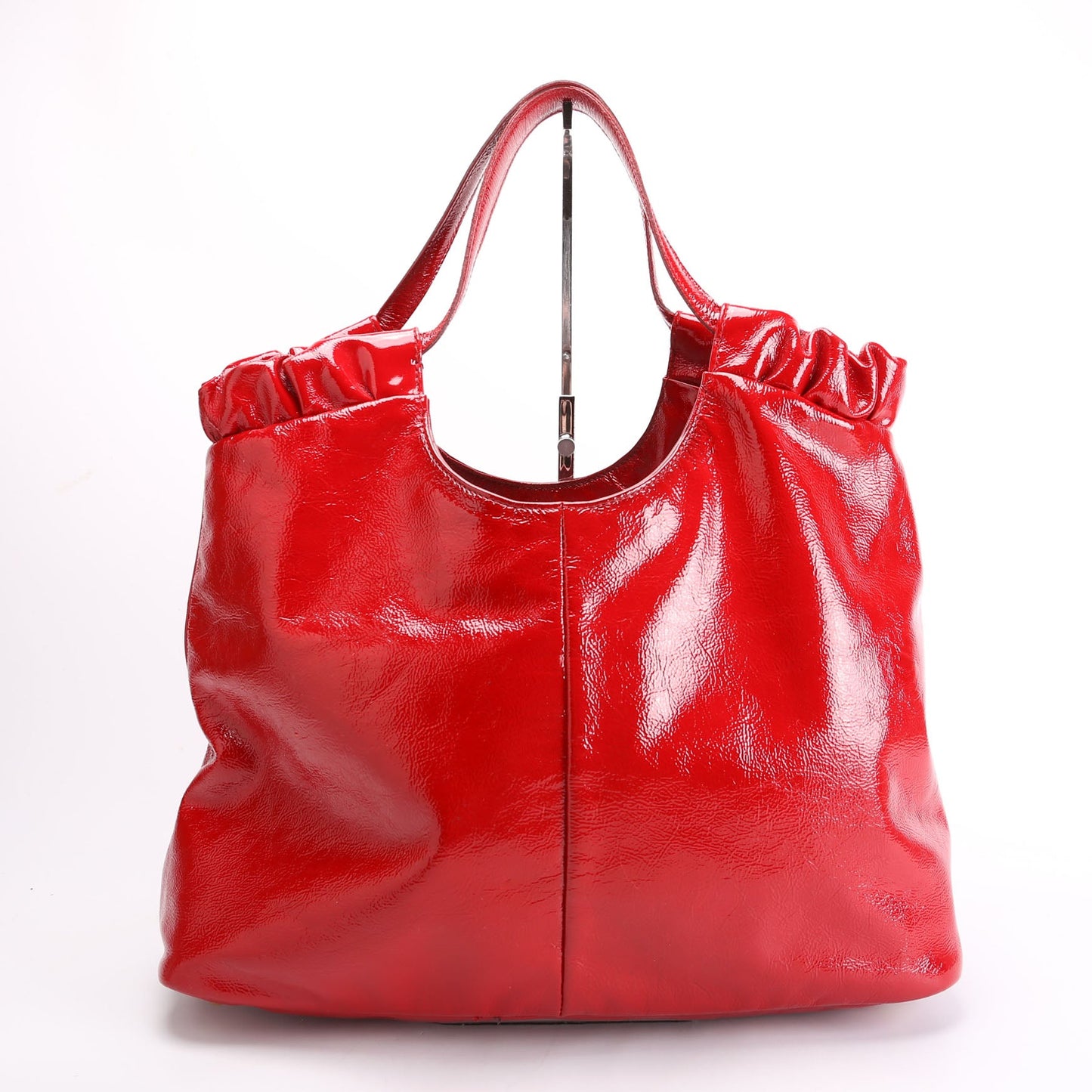 Saint Laurent Belle De Jour Cabas Tote Patent Red Bag