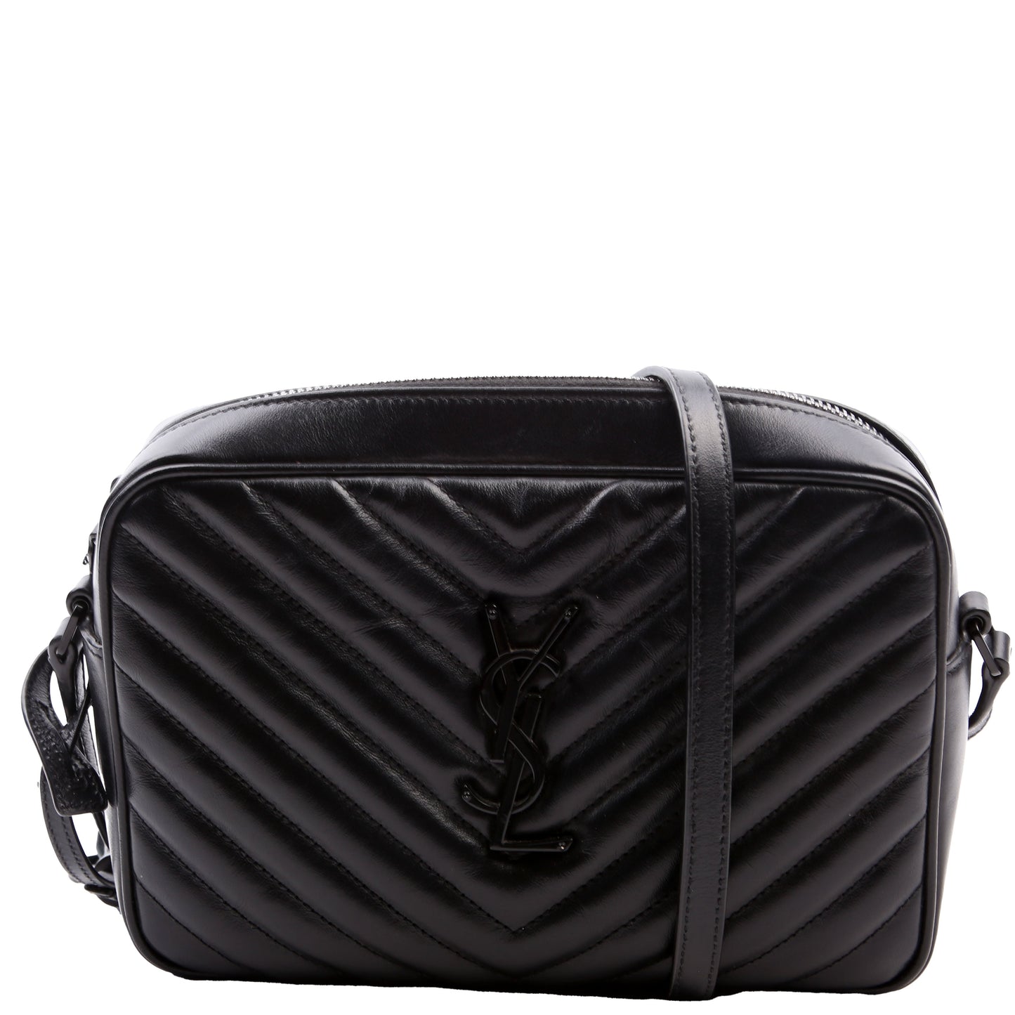 Saint Laurent Lou Camera Quilted Black Bag