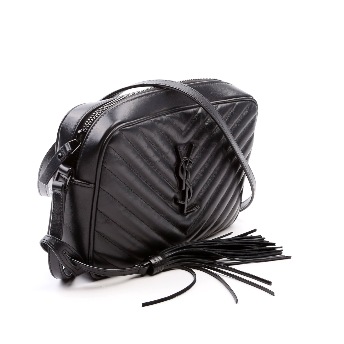Saint Laurent Lou Camera Quilted Black Bag