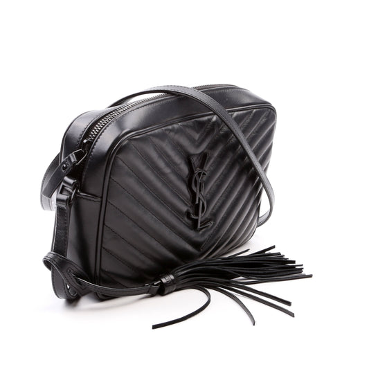 Saint Laurent Lou Camera Quilted Black Bag