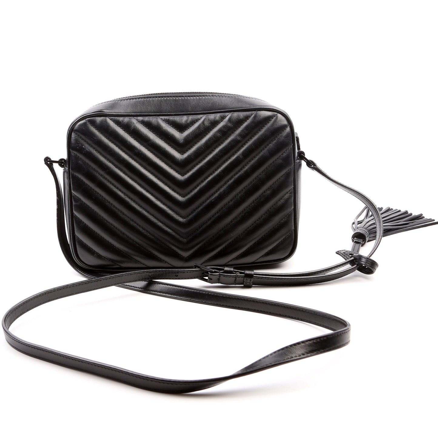 Saint Laurent Lou Camera Quilted Black Bag