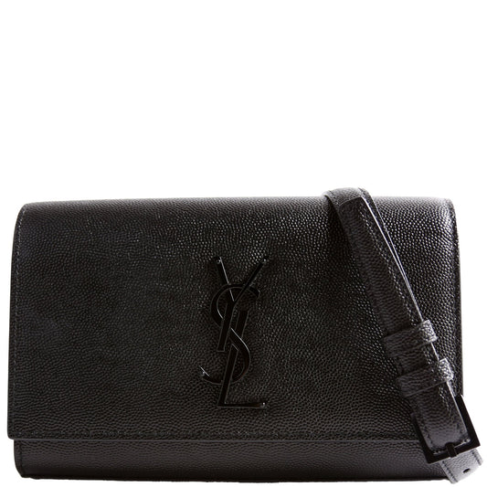 Saint Laurent Kate Belt Grain Black Bag