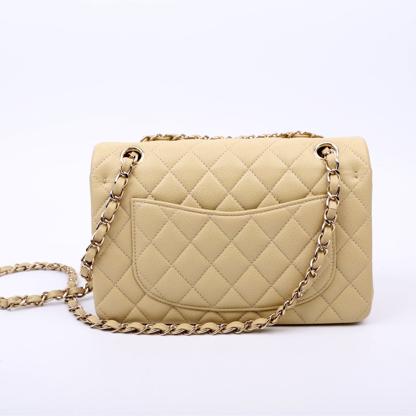 Chanel Classic Flap Small Caviar Neutral Bag