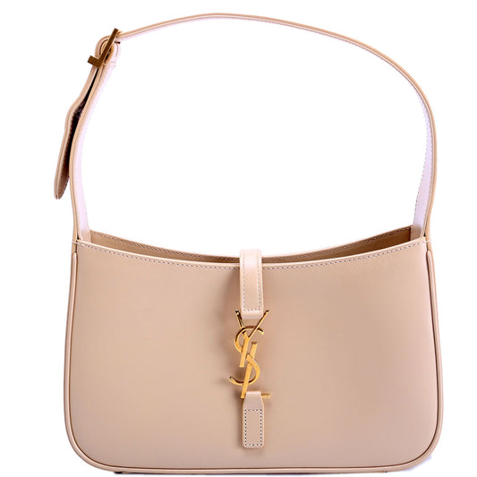 Saint Laurent 657228 Le 5 A 7 Hobo Leather Beige Bag