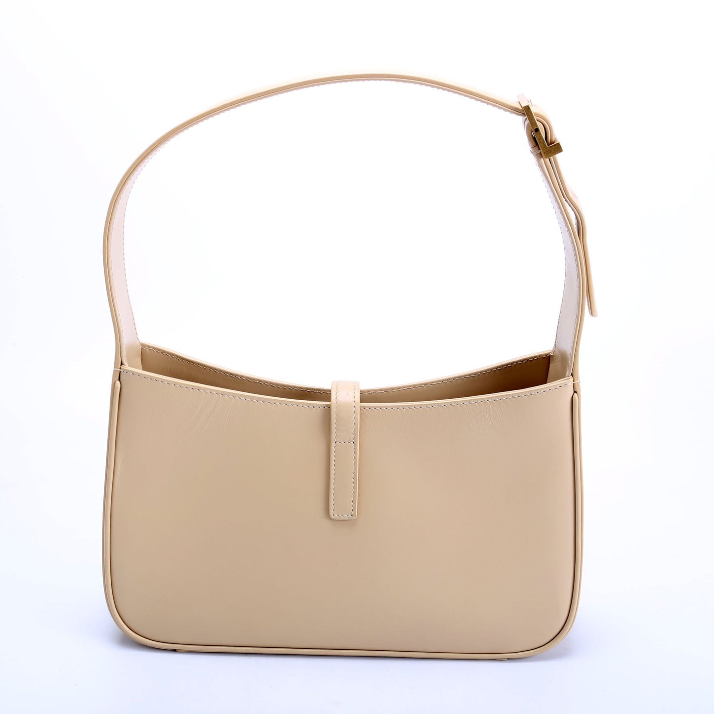 Saint Laurent 657228 Le 5 A 7 Hobo Leather Beige Bag