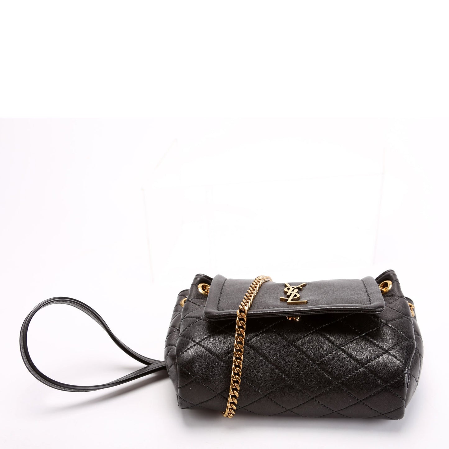 Saint Laurent 672738 Mini Notlita Quilted Lambskin Black Bag