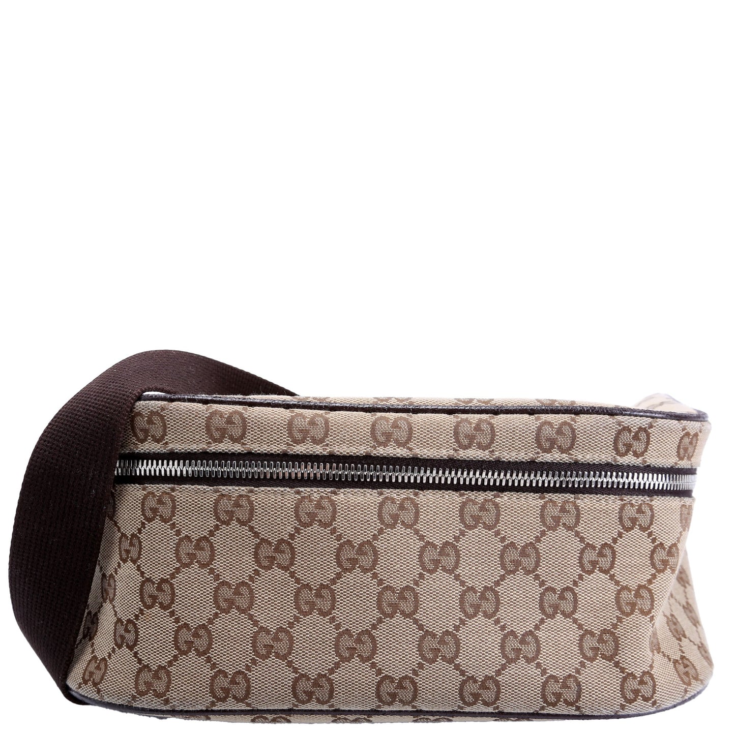 Gucci 630915 GG Canvas Waist Pouch Brown Bag