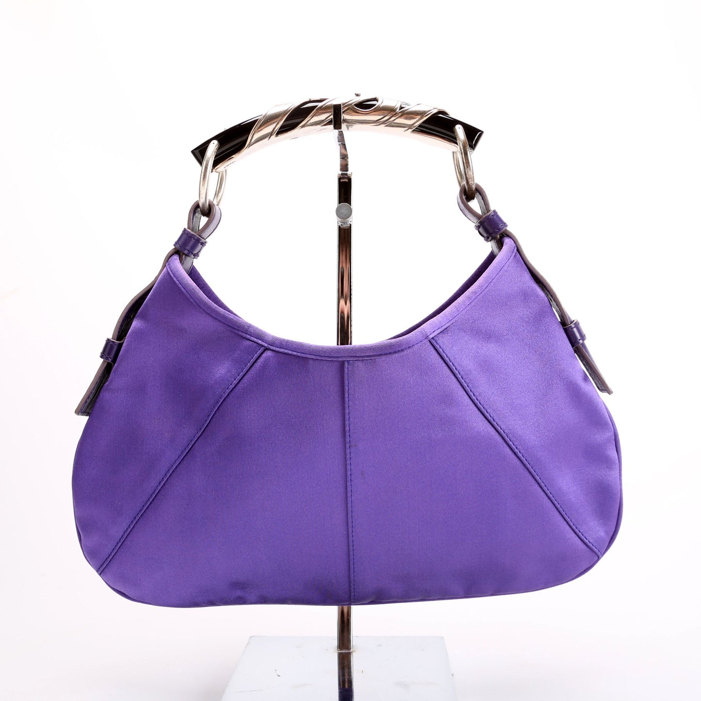 Saint Laurent X Tom Ford Mombasa Satin Shoulder Vintage Purple Bag