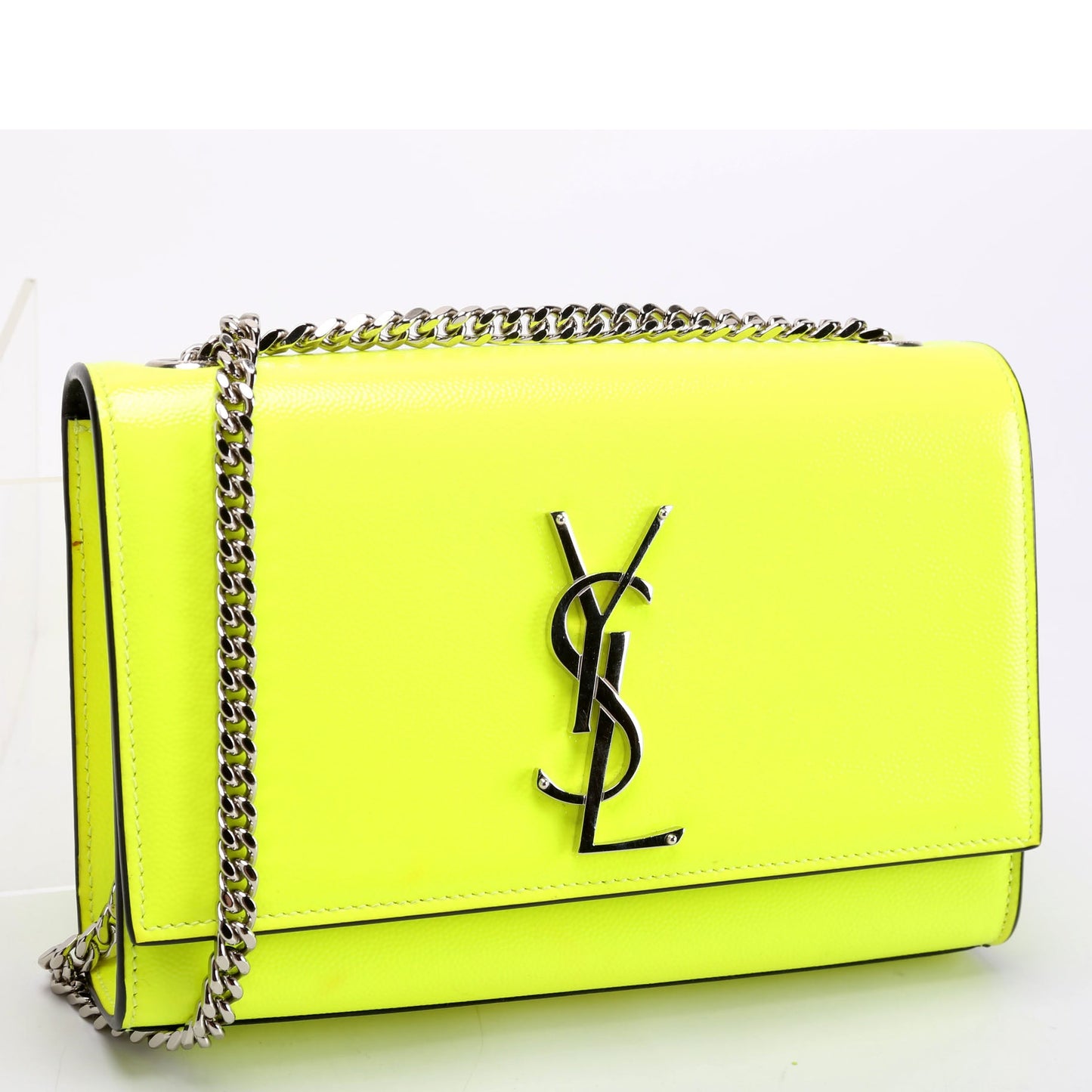 Saint Laurent Kate Satchel Grain Small 354121/469390 Neon Yellow Bag