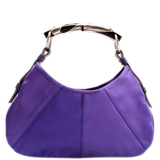 Saint Laurent X Tom Ford Mombasa Satin Shoulder Vintage Purple Bag