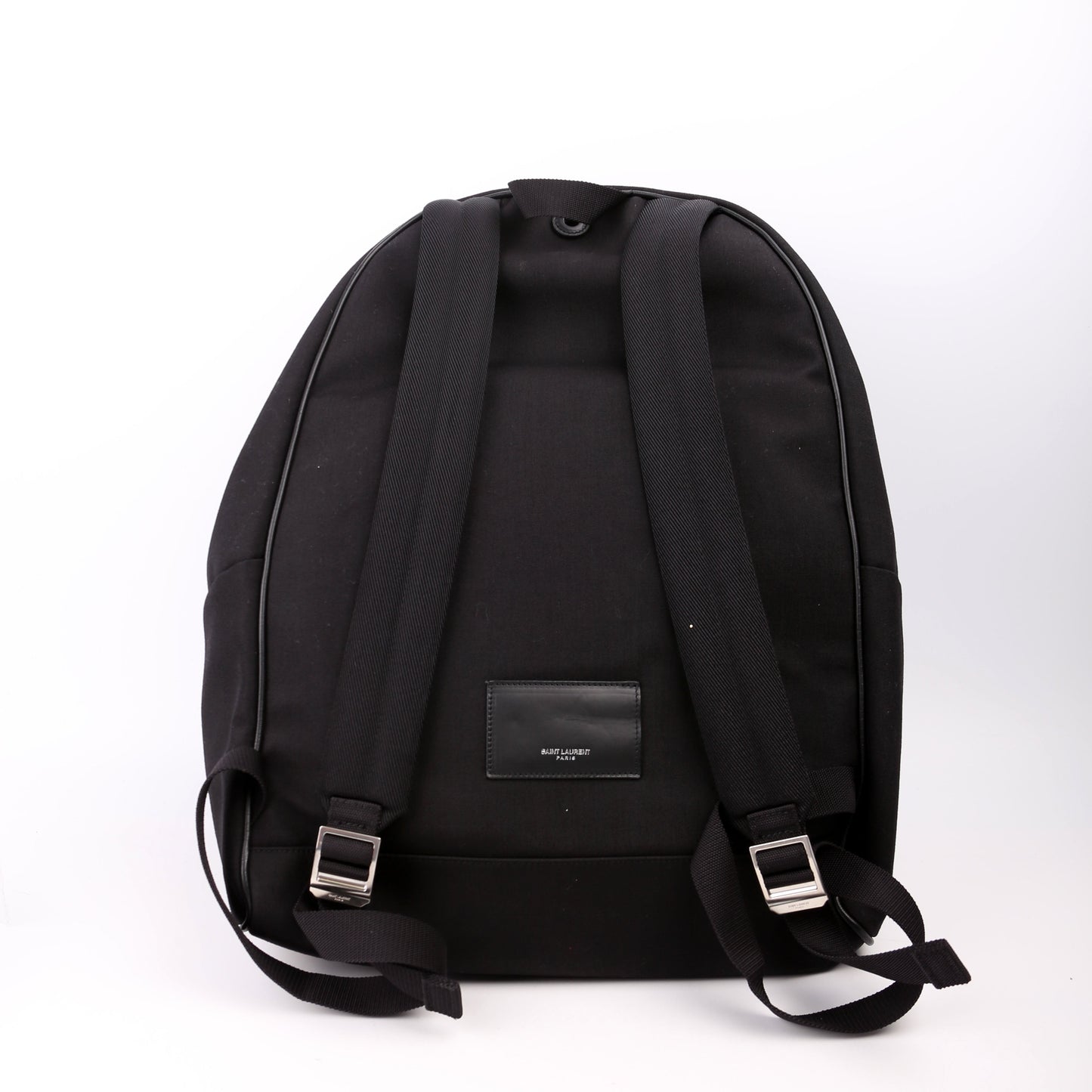 Saint Laurent Multi Patch Hunting Backpack Canvas Black Bag