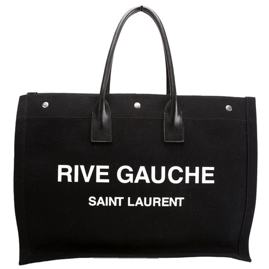 Saint Laurent Rive Gauche Tote Black/White Bag