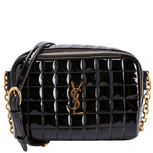 Saint Laurent Cassandre Carre Camera Patent 764809 Black Bag