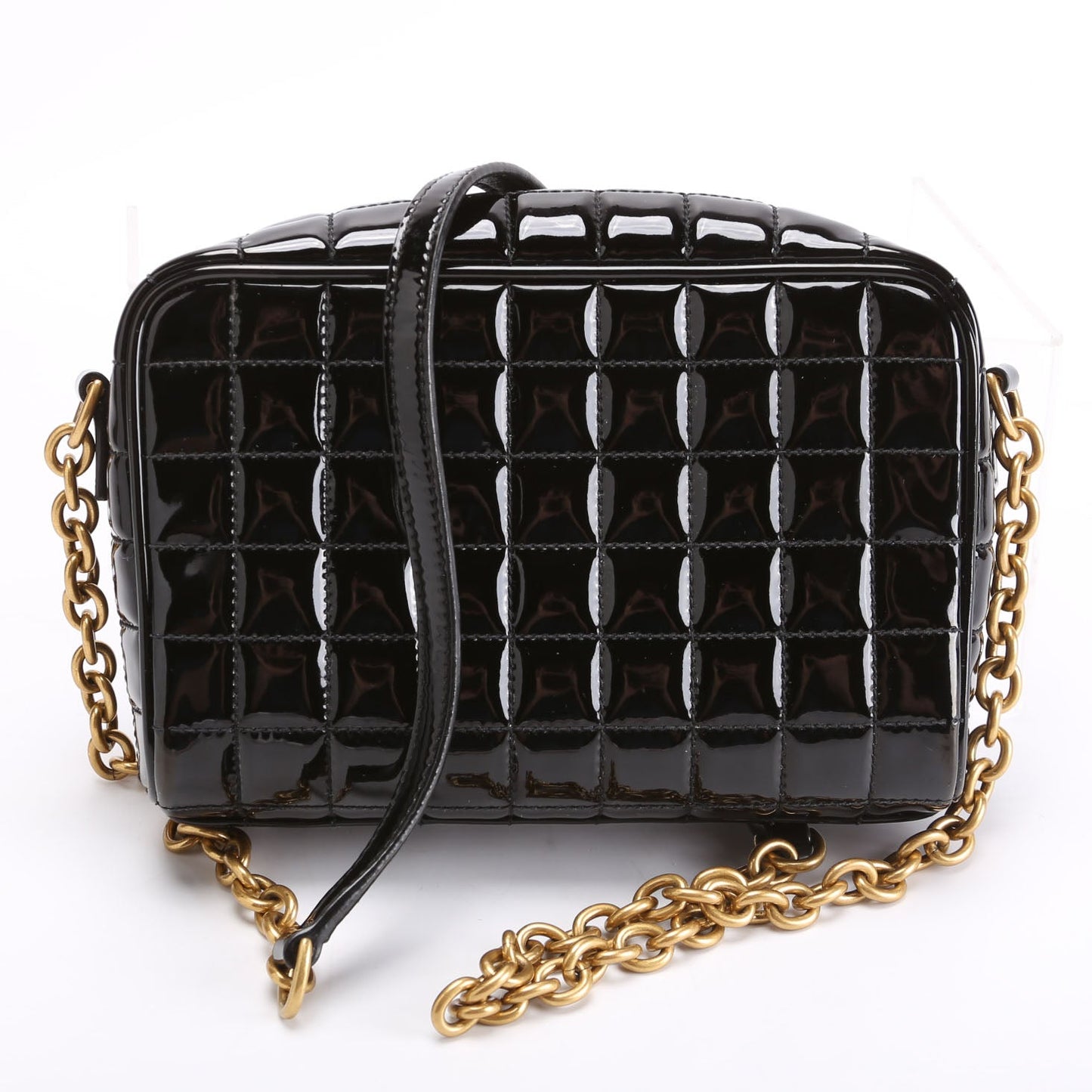 Saint Laurent Cassandre Carre Camera Patent 764809 Black Bag