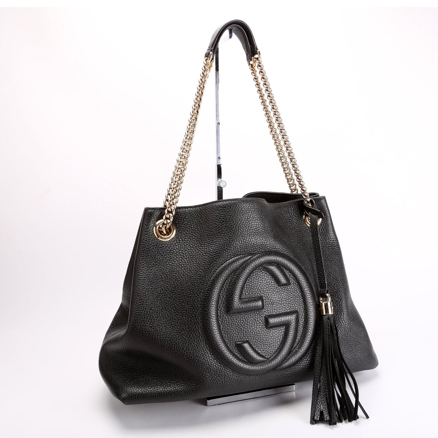 Gucci 536196 Soho Chain Tote Newer Black Bag