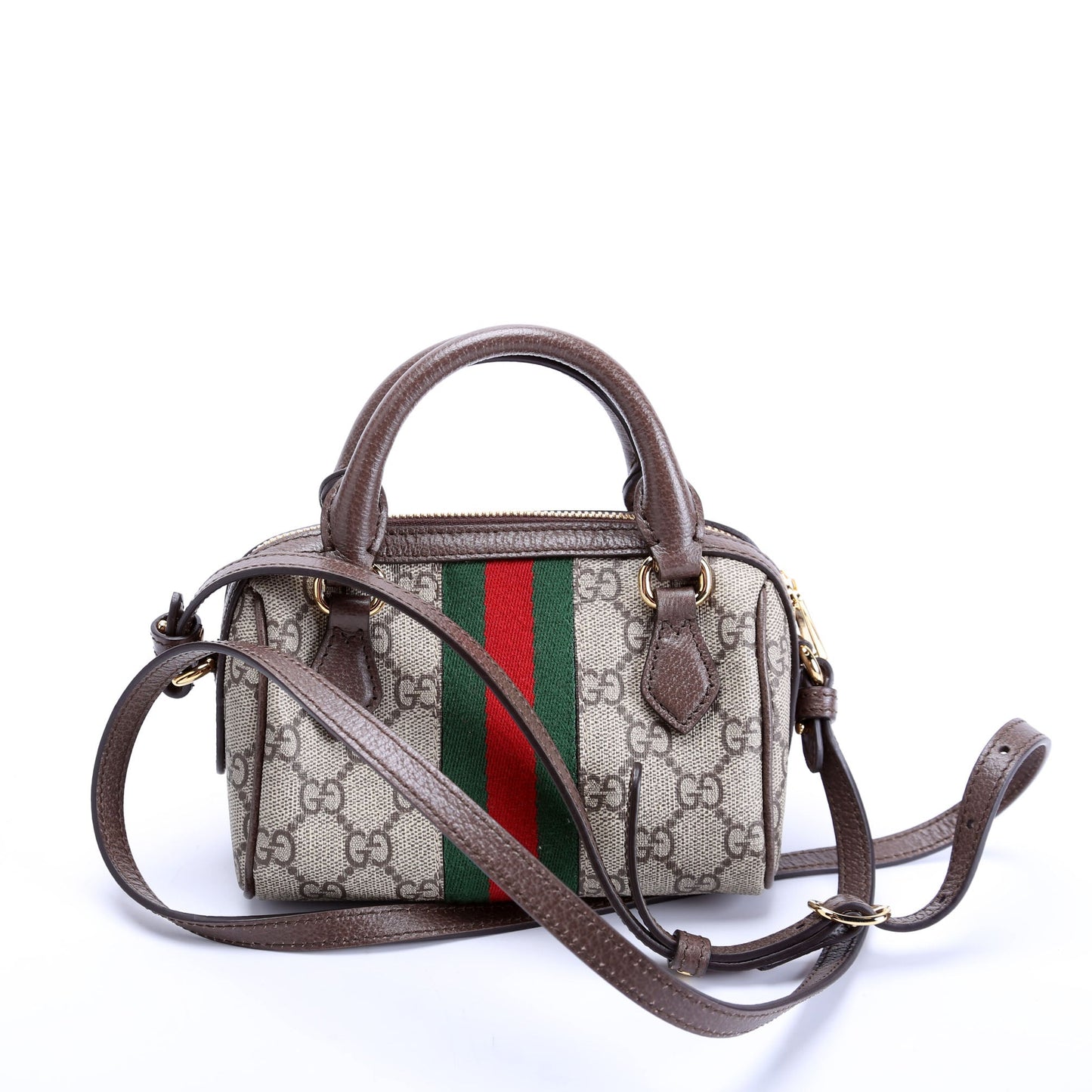 Gucci 781490 GG Supreme Ophidia Boston Brown Bag