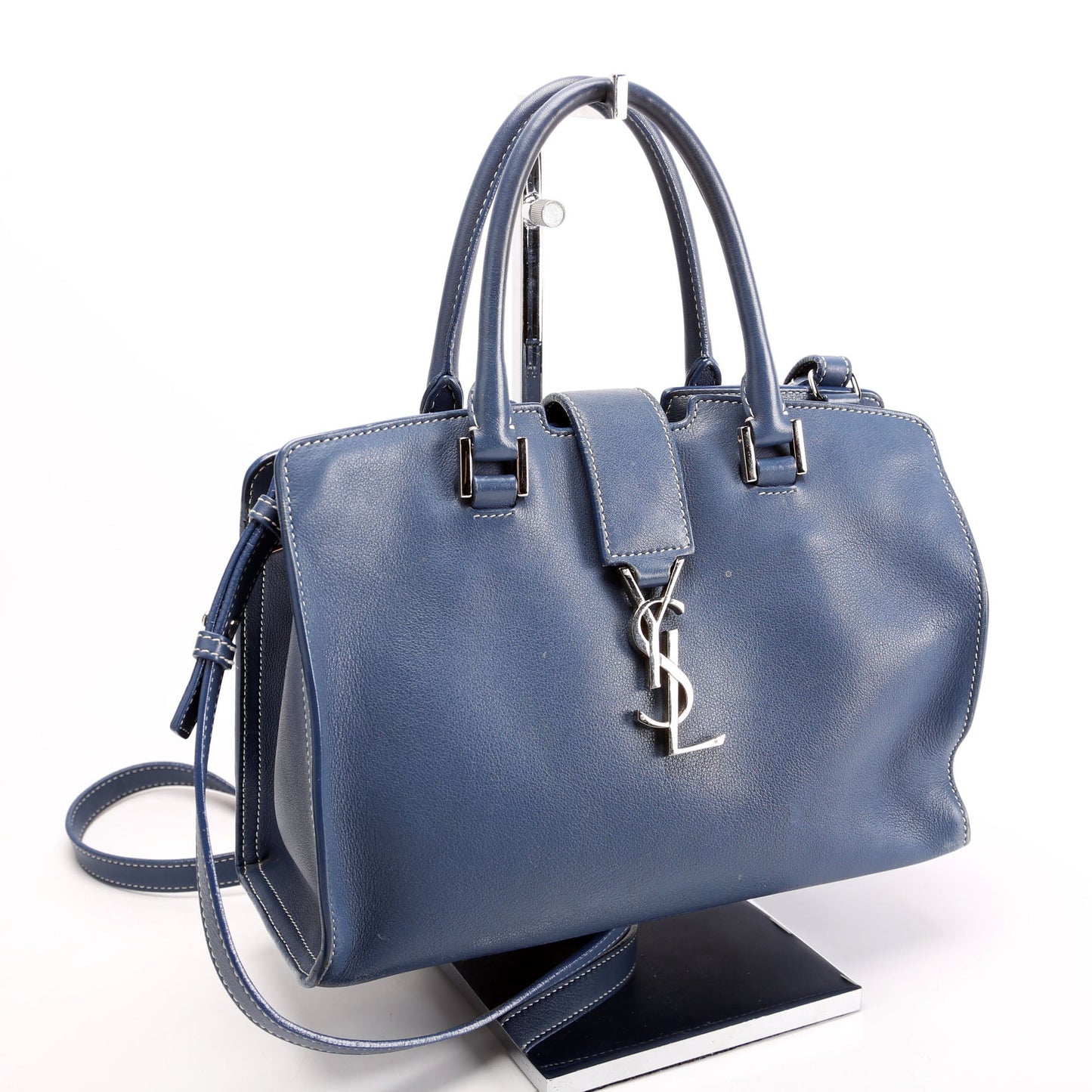 Saint Laurent 424868 Monogram Baby Cabas Blue Bag