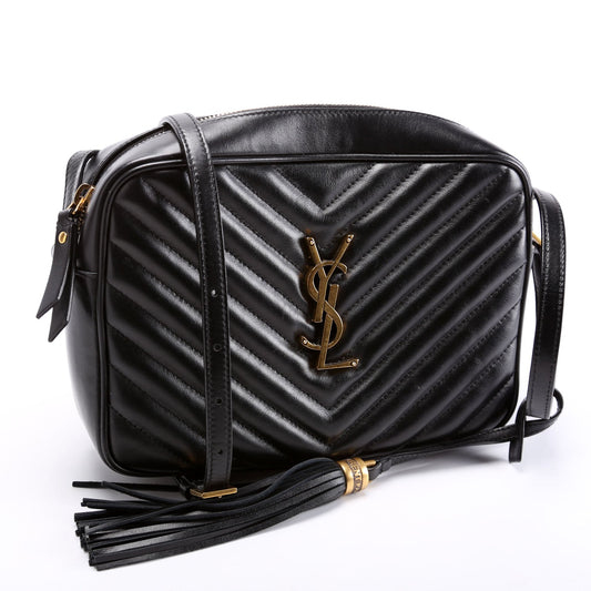 Saint Laurent Lou Camera Quilted 612544 Black Bag