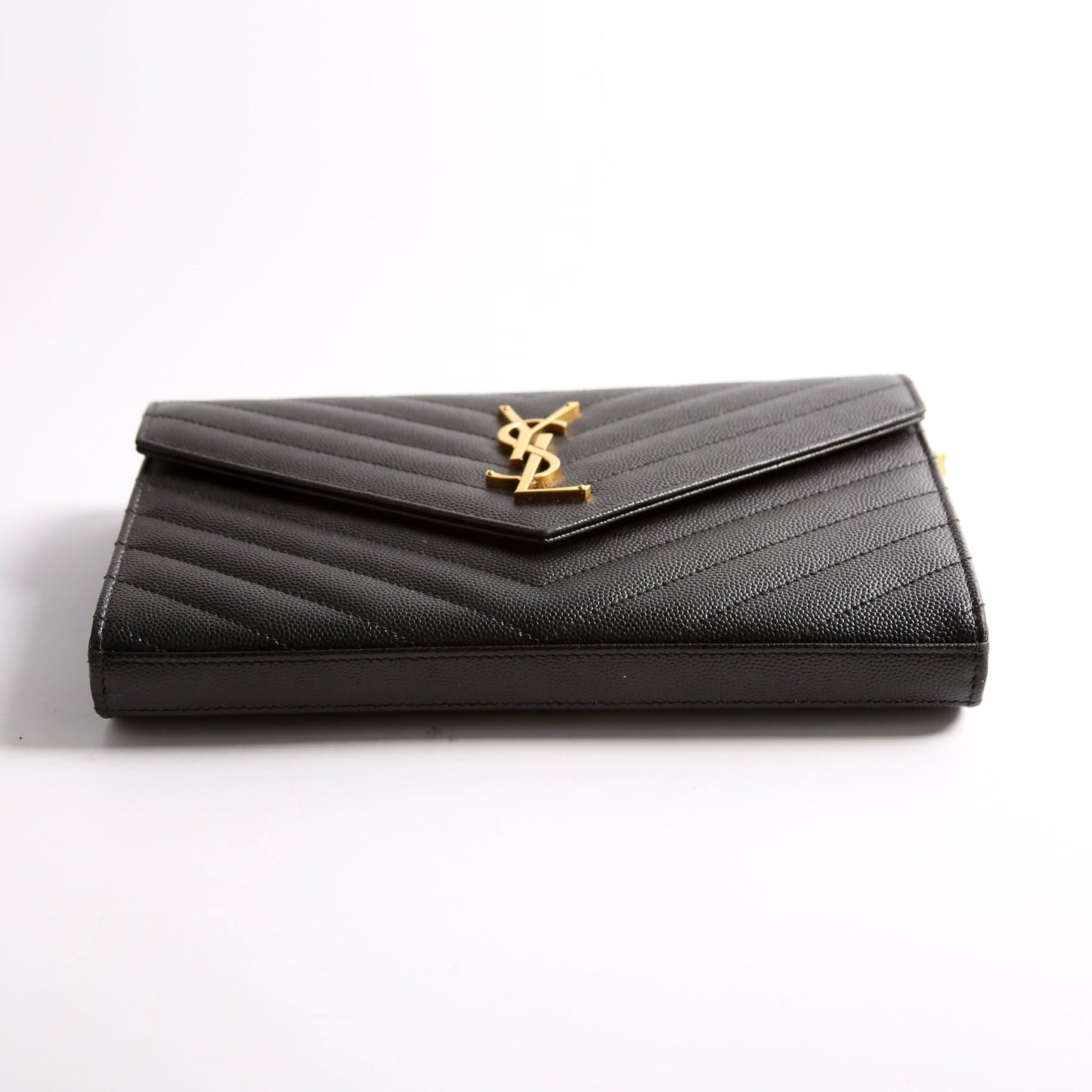 Saint Laurent Grain De Chain Wallet 377828 Black Bag