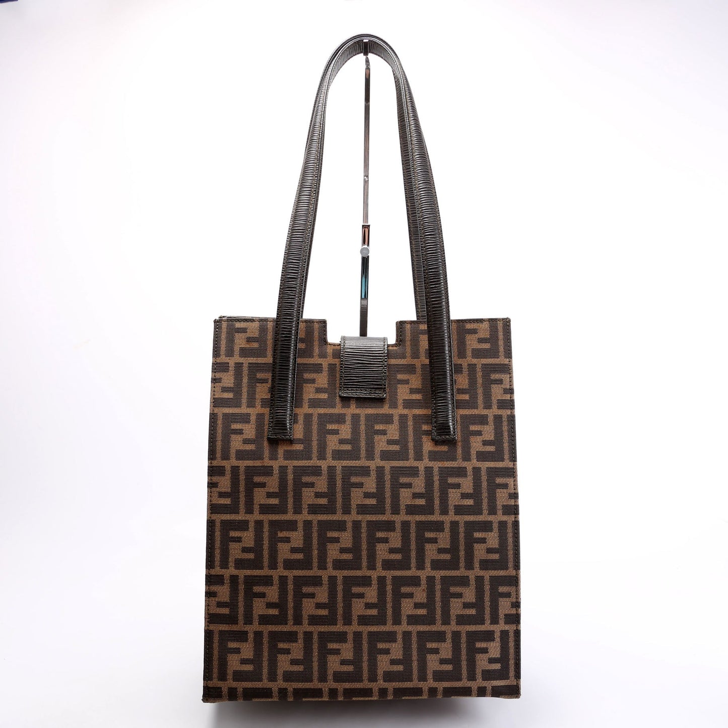Fendi FF Zucca Vertical Tote Vintage Brown/Black Bag