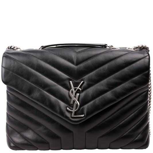 Saint Laurent Loulou Satchel Medium Black 487216 Bag
