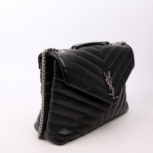 Saint Laurent Loulou Satchel Medium Black 487216 Bag