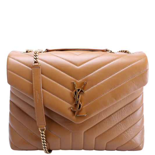 Saint Laurent LouLou Medium Quilted 574946 Brown Bag