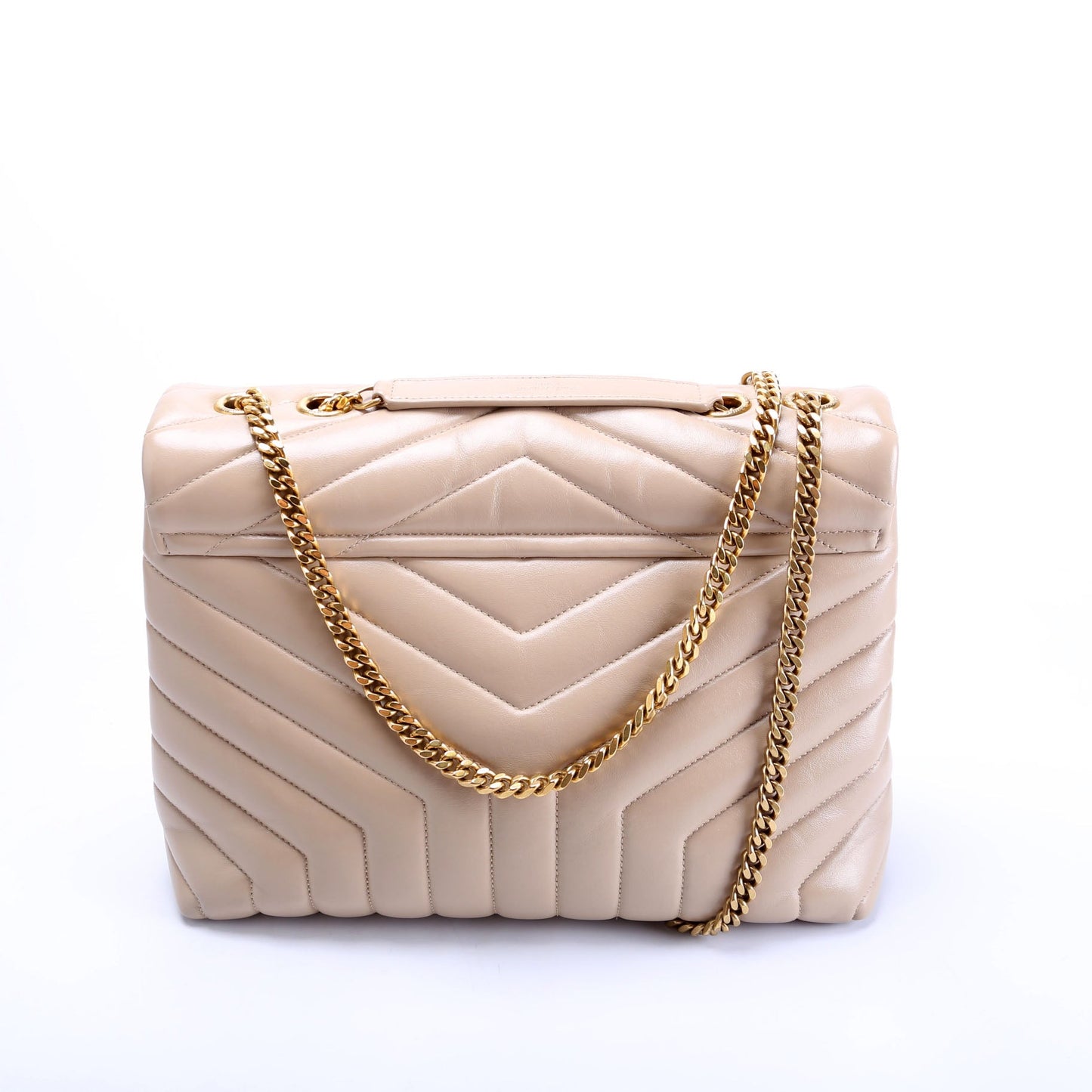Saint Laurent LouLou Medium Quilted 574946 Tan Bag