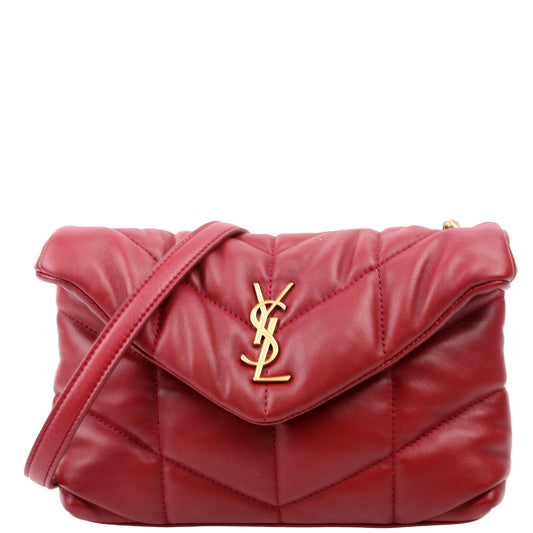 Saint Laurent Loulou Toy Puffer Burgundy 620333 Bag