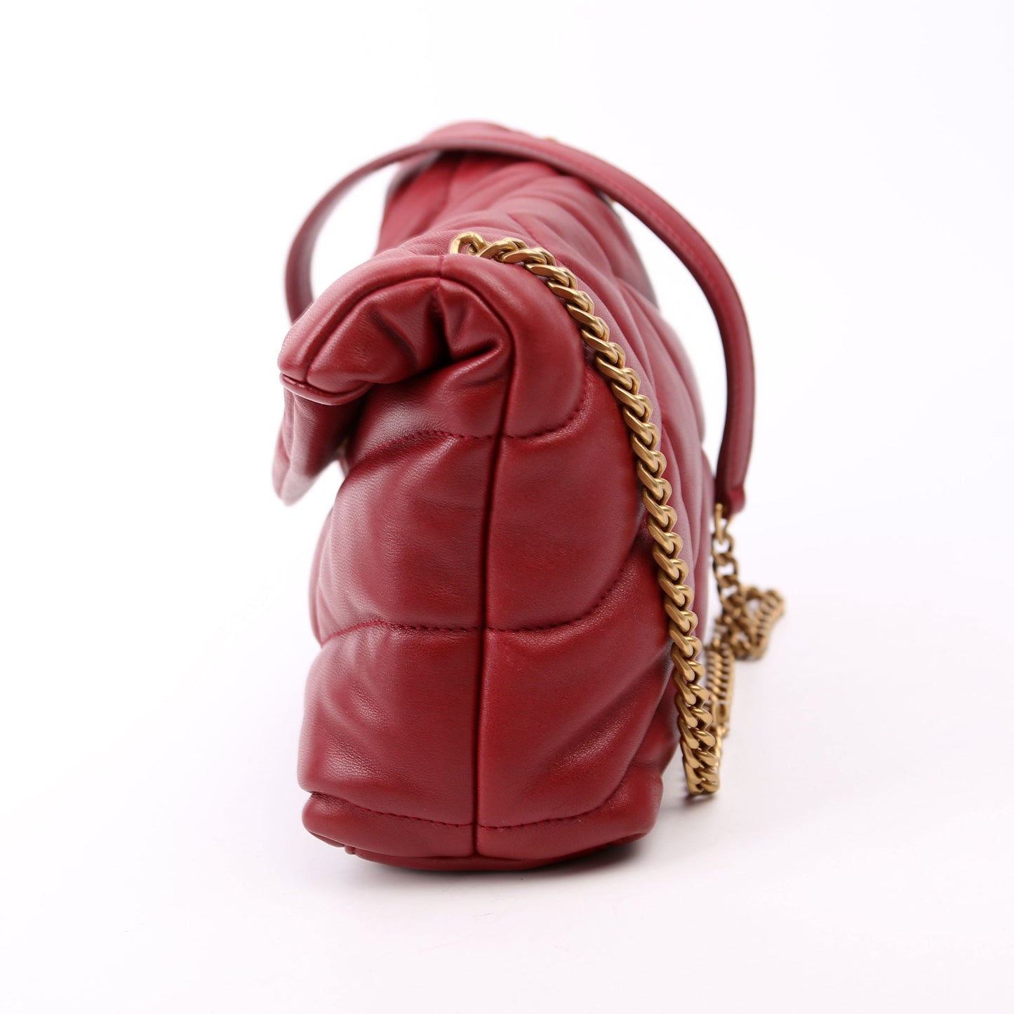 Saint Laurent Loulou Toy Puffer Burgundy 620333 Bag